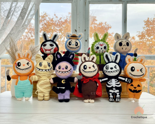 Halloween Bunny Crochet Pattern, 10 in 1 Bunny Halloween Amigurumi Rabbit