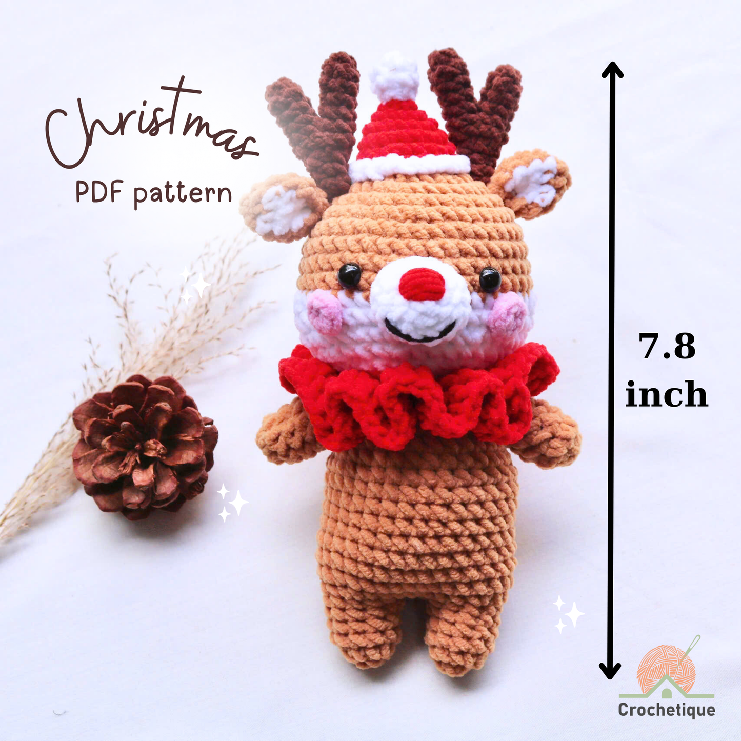Reindeer Crochet Pattern PDF