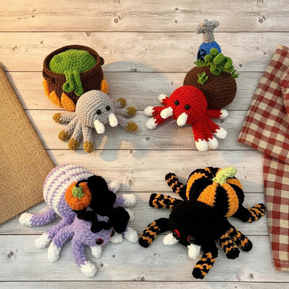 4 in 1 Halloween Spider Crochet Patten (2)